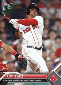 2023 TOPPS NOW MLB CARD BOSTON RED SOX RAFAEL DEVERS #373 200 DOUBLES 150 HRs - Picture 1 of 1