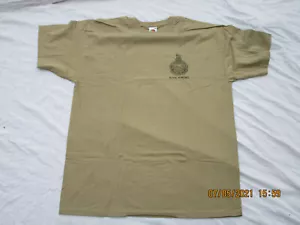 T-Shirt: Royal Marines Commando ,khaki,gedrucktes Emblem, Gr. X Large - Bild 1 von 3