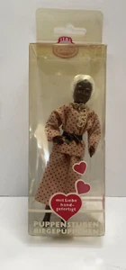 CACO Puppe Puppenstuben Biegepuppen Oma schwarze Dame 5" deutsche Puppenstubenpuppe - Bild 1 von 8