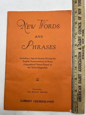 Rare 1944 New Words And Phrases Handbook Published By The Haskin Service  F4B - Image 1 of 4