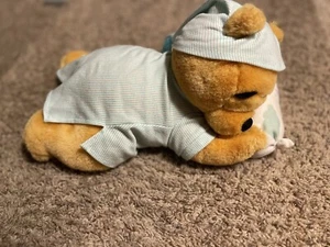 Vintage Disney Winnie Puuh zum Aufziehen schlafender Pooh Bär Plüschtier Stofftier - Bild 1 von 12