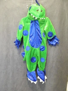 Mini Ropa Dinosaurio Halloween Disfraz Infantil Bebé Talla 12M Verde Azul Felpa Con Capucha - Imagen 1 de 13