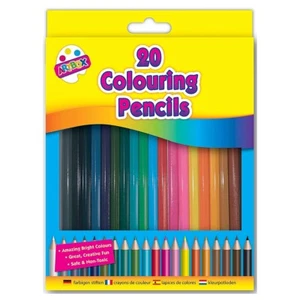 ArtBox 20 Full Size Colour Pencils Great Creative Fun Activity Safe & Non Toxic - Picture 1 of 2