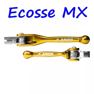 Suzuki RMZ250 2007-20 RMZ450 2005-20 APICO gelb Flexi Bremskupplungshebel Set - Bild 1 von 6