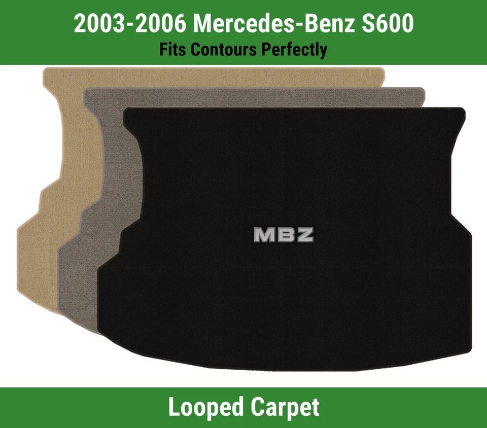 Alfombra de maletero Lloyd Classic Loop para Mercedes-Benz S600 '03-06 con apliques MBZ Foto 1 de 4