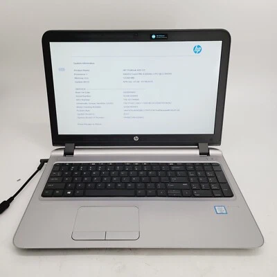 HP ProBook 450 G3 Core i5 6200U 2.3GHz 12GB RAM No HDD 15.6" - ***BOOT TO BIOS - Image 1 of 4
