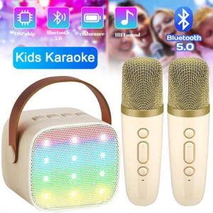 Mini Karaoke Machine Bluetooth Speaker Wireless Microphone Magical Voice Effects - Picture 1 of 12