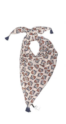 new with tags ann taylor geometric print square tassel oversize scarf — 第 1/4 张图片
