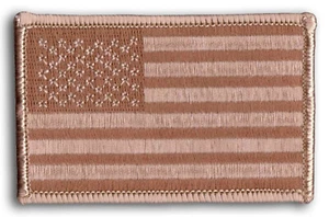 Vereinigte Staaten von Amerika Flagge Wüste hellbraun Aufnäher 3 1/2" x 2 1/4" (d) - Bild 1 von 1