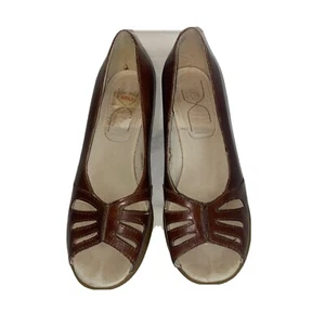 Zapatos para damas Dr. Martens MARIA Court recortados UK7 EU 41 cuero marrón - Imagen 1 de 12