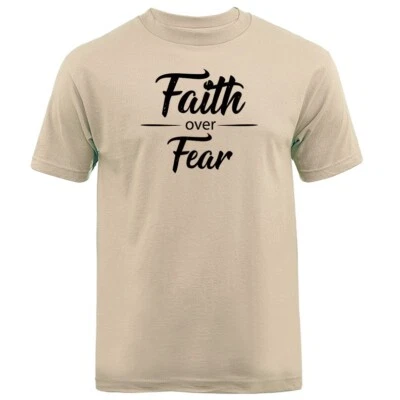 Faith Over Fear Christian Religious God Bible Church Jesus Christ T-shirt - Image 1 of 2