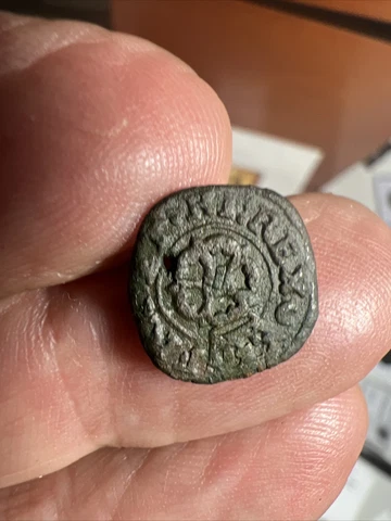 Charles I 1625-49 King of England & Ireland Authentic Rose Farthing. Nice! M1345 Cover