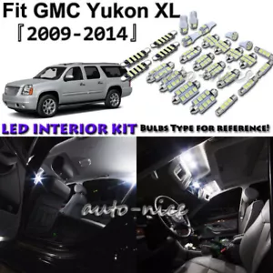 15x White LED Interior Lights Package Kit For 2009- 2012 2013 2014 GMC Yukon - Picture 1 of 11
