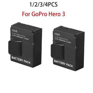 Batteria 1/2/3/4 pz 1600 mAh AHDBT-301 AHDBT-201 per GoPro Hero 3 HD - Foto 1 di 11
