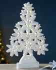 Pre-Lit Snowflake Tree Table Window Sill Mantelpiece Christmas Decoration 40Cm