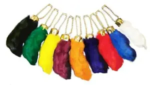 12x Lucky RABBITS FEET Real Authentic Foot Keychains Key Chains - Bulk Lot NEW!