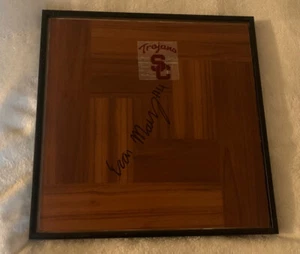 EVAN MOBLEY HAND SIGNED & FRAMED USC TROJANS LOGO FLOOR TILE W/COA - Picture 1 of 1