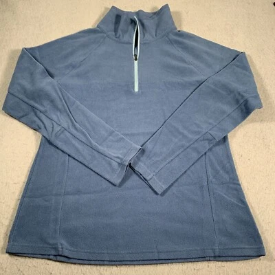 Suéter Columbia Mujer Grande Azul Pullover 1/4 Cremallera Pullover Poliéster Foto 1 de 4