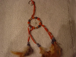 DREAMCATCHER BEADED KEYCHAIN (ORANGE COLOR) - Picture 1 of 1