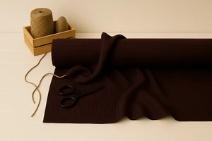 Old Burgundy Linen Blend Fabric by the Yard – Apparel, Home Décor & Crafts - Picture 1 of 10