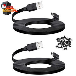 SMAYS 10 Fuß Kabel für WYZE Cam Pan V3 Kamera, langes flaches Micro-USB-Netzkabel, 90 - Bild 1 von 5