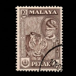 Malaya, Perak, Scott NA, Tiger, 1957-1960, used, 109895 - Picture 1 of 2