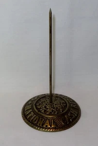 Vintage NATIONAL CASH REGISTER CO Cast Iron Embossed Receipt Holder / Spike 43B - Foto 1 di 6