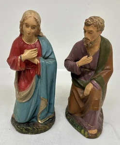 Vintage 2 Stück Krippe Maria und Josef handbemalt in Deutschland Ersatz - Bild 1 von 6
