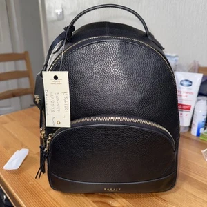 Radley Dallington Backpack Black Medium Leather Zip Around Bag RRP £239 - Picture 1 of 13