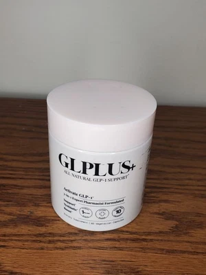 Полностью натуральная поддерживающая добавка GLPLUS+, 60 вегетарианских капсул, срок годности истек. 06/28 - Изображение 1 из 4