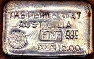 VINTAGE PERTH MINT TYPE B 10.00 A200 SERIAL RARE EXACT WEIGHT TYPE 100 ALLENG. - Bild 1 von 2