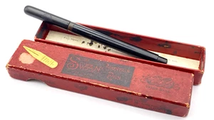Vintage Schwan Eyedropper Füllfederhalter IN Box IN Bhr 14K Italic Doppel Nib - Bild 1 von 14
