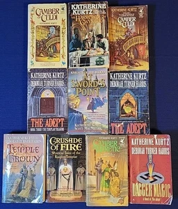10 Books by Katherine Kurtz - Camber - Knights Templar - The Adept Paperbacks Ac - Picture 1 of 8
