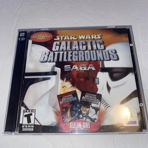 Star Wars Galactic Battlegrounds Saga DISC 1 & 2 Jewel Case (PC: Windows, 2004) - Foto 1 di 6