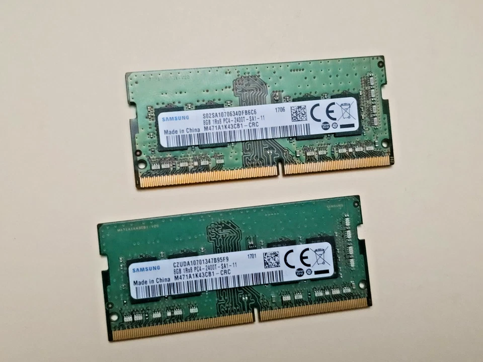 Samsung 16 GB (2x8 GB) PC4-2400T memoria RAM portátil - totalmente probada y funcionando Foto 1 de 2