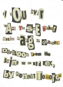 Coronation Street Replica Prop. Dereke Wilton, Arthur The Gnome's Ransom Note - Bild 1 von 2