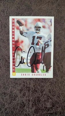 1993 Score Chris Chandler #167 - Arizona Cardinals - AUTOGRAPHED! - Image 1 of 2