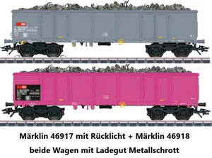 Märklin 46917 + 46918 Eaos Güterwagen SBB Ep 5 mit Schrottladung + 1x Rücklicht - Bild 1 von 3