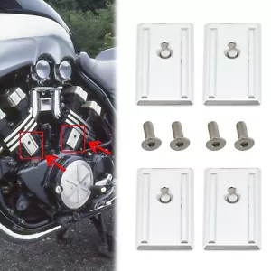 Silver Side Engine Decorative Cover Cap Kit For YAMAHA V-max1200 1994-2007 1997 - Picture 1 of 12