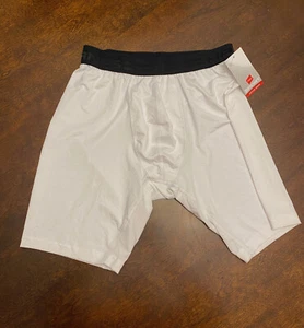 NWT Hanes Men's Active Gear Breathable Compression Shorts White Black XL - Picture 1 of 2