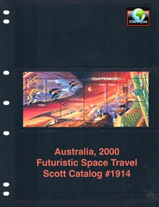 1/3 off $5.00 Scott Value - 2000 AUSTRALIA Space Travel s/s Future CV MNH NH UMM - Picture 1 of 4