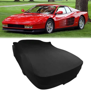 Car Cover Indoor Stain Stretch Dust-proof Custom Black For Ferrari Testarossa - Picture 1 of 12