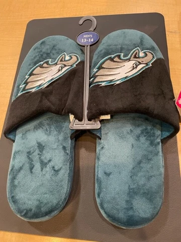 Philadelphia Eagles Mens Foco NFL Team Big Logo Slippers Cover