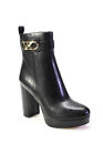 Michael Michael Kors Womens Black Leather Parker Platform Bootie Shoes Size 8.5m