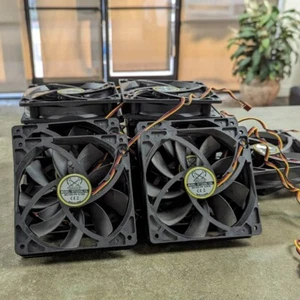 4 PACK Scythe 120mm 3 pin Computer case fans PC Gaming DC 12V 0.10A slip stream - Picture 1 of 3