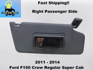 CL3Z1504104AA 11 to 14 Ford F150 Right Passenger Sun Visor Sunvisor w/ Mirror - Picture 1 of 9