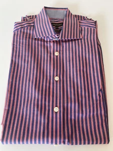 JAEGER. Slim Fit Shirt. Blue Red Striped. 14.5 Collar. New, no tags - Picture 1 of 6