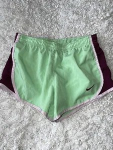 Nike girls sz. S light green etc. lined shorts. Cute, comfortable, classic Nike - Picture 1 of 9