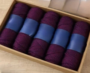 Alpaka-Wolle  5 x 100 gr.- dunkles Lila -  siehe Foto! - Bild 1 von 1