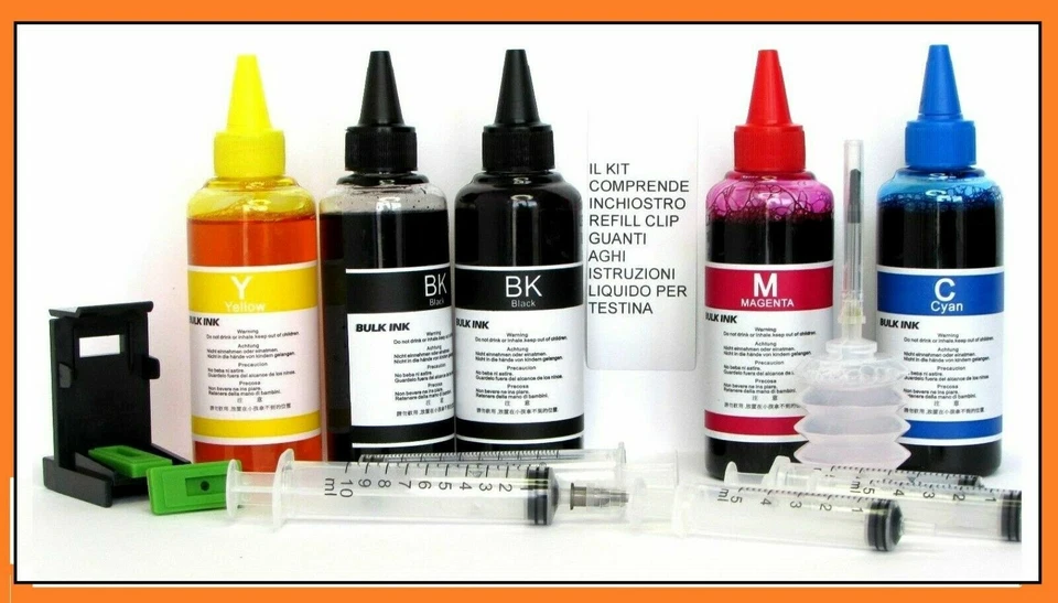 INCHIOSTRO SHOP 500 ml inchiostro per ricarica cartucce stampanti canon pixma mx495